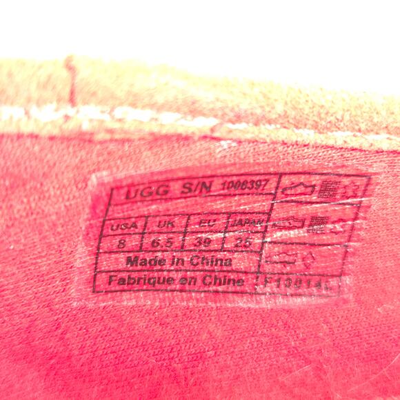 UGG Canvas Casual Ballet Flats Slip On Womens Size 8 1008397 Red - Picture 7 of 9
